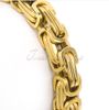 18K gold plated byzantine chain stainless steel bracelet for Men's cool jewelry Free ship.Good Quality 8mm*22cm