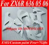 7gifts!!! Motorcycle Fairing kit for KAWASAKI Ninja ZX6R 05 06 ZX-6R 636 ZX 6R 2005 2006 Complete white Fairings SET KY32