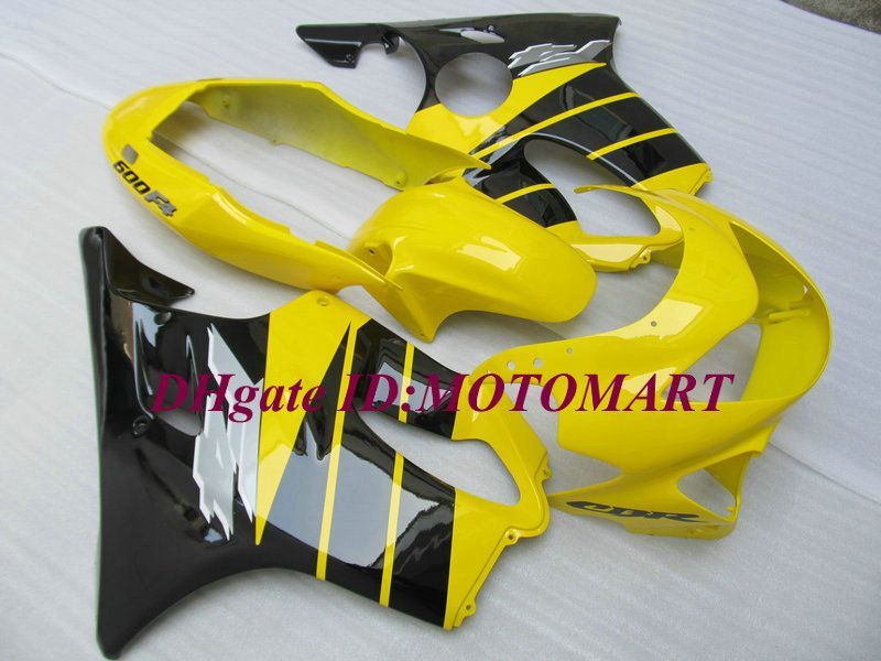 Customized Fairing set for HONDA CBR600F4 99 00 CBR600 F4 1999 2000 CBR 600 F4 600F4 CBR600 yellow black Fairings body kit HP32