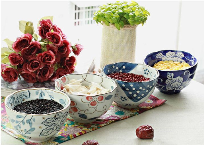 Antique Blue And White Japanese Rice Bowl Asian Lifestyle Hand Painted