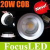 God kvalitet COB 20W 1 * 20 Watt LED-downlights 6,5 tums försänkta lampor med strömförsörjning / förare Fixture takskåpsljus + CE RoHS SAA UL