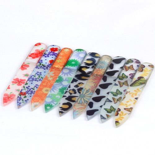 Glas Nail File Nail Tools De tool voor Manicure Tool 9cm Stalen Crystal Mini Nail-bestand