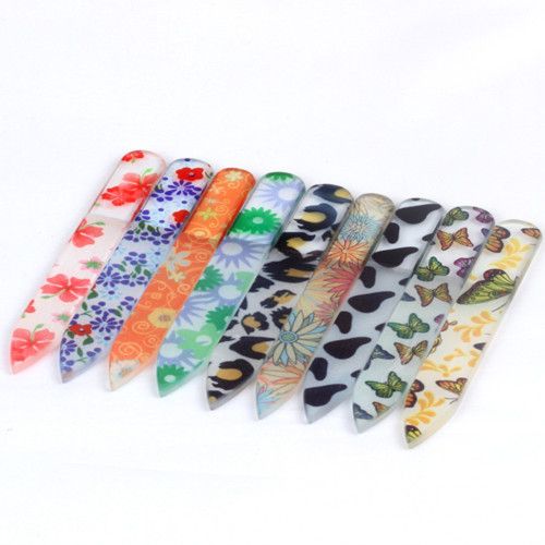 Glas Nail File Nail Tools Verktyget för manikyrverktyg 30PCS 9cm Steel Crystal Mini Nail File