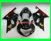 Kit de justo para Suzuki GSXR600 750 GSXR 600 K1 01 02 03 GSXR 750 2001 2002 2003 Gloss Preto Fairings definir SX51