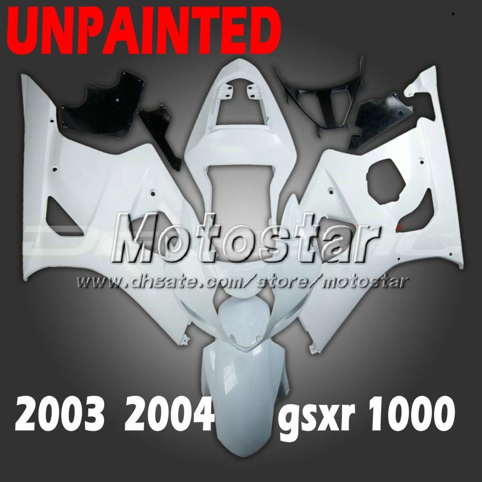 Unpainted Motorcycle Fairings för Suzuki GSX-R1000 K3 2003 2004 GSXR1000 03 04 GSX R1000 DIY Fairing Kit CC31