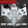 Unpainted Motorcycle Fairings för Suzuki GSX-R1000 K3 2003 2004 GSXR1000 03 04 GSX R1000 DIY Fairing Kit CC31