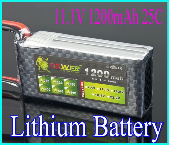 Lion Power 11 1V 1200MAH 25C High Power Lipo Battery AKKU MAX RC Model 