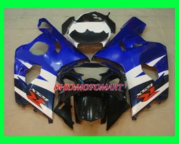 Injection mold Fairing kit for SUZUKI GSXR600 750 K4 04 05 GSXR 600 GSXR 750 2004 2005 ABS White blue Fairings set SF19