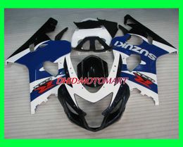 Motorcycle Fairing kit for SUZUKI GSXR600 750 K4 04 05 GSXR 600 GSXR 750 2004 2005 ABS White Blue Fairings set SF29