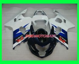 Injection Mould Fairing kit for SUZUKI GSXR600 750 K4 04 05 GSXR 600 GSXR 750 2004 2005 ABS blue white Fairings set SF22