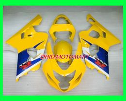 Motorcycle Fairing kit for SUZUKI GSXR600 750 K4 04 05 GSXR 600 GSXR 750 2004 2005 Yellow blue Fairings set SF34