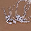 Wholesale - lowest price Christmas gift 925 Sterling Silver Fashion Necklace+Earrings set QS363