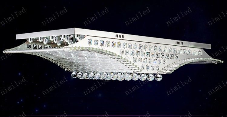 nimi125 L52 / L90 / L108cm Rectangular Modern Minimalist Lights LED Crystal Light LED Living Room Bedroom Dining Lamps Ceiling Lighting