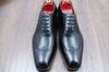 Mężczyźni Sukienka Buty Oxfords Buty Niestandardowe ręcznie robione buty WingTip Plac Toe Oryginalne Ciel Skórzany Kolor Czarny HD-053