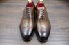 Men Dress shoes Oxfords shoes Men's shoes Custom handmade shoes wingtip brogue shoes Color dark brown HD-157