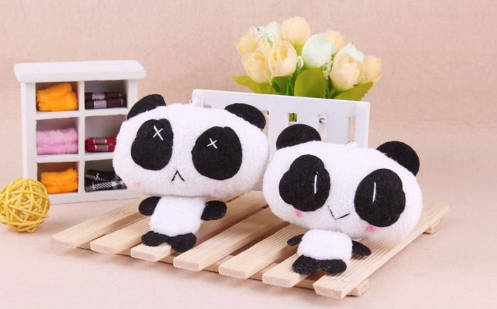 

Panda Mobile Phone Charm Bag pendant keychain toy promotion gift, Multicolor