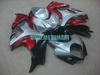 SUZUKI GSXR1000 K7 için motosiklet Fairing kiti 07 08 GSXR 1000 2007 2008 ABS Kırmızı gümüş siyah Marangozluk seti + hediyeler SBC28