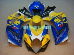 Motorcycle Fairing kit for SUZUKI GSXR1000 K7 07 08 GSXR 1000 2007 2008 ABS Yellow blue Fairings set+gifts SBC30
