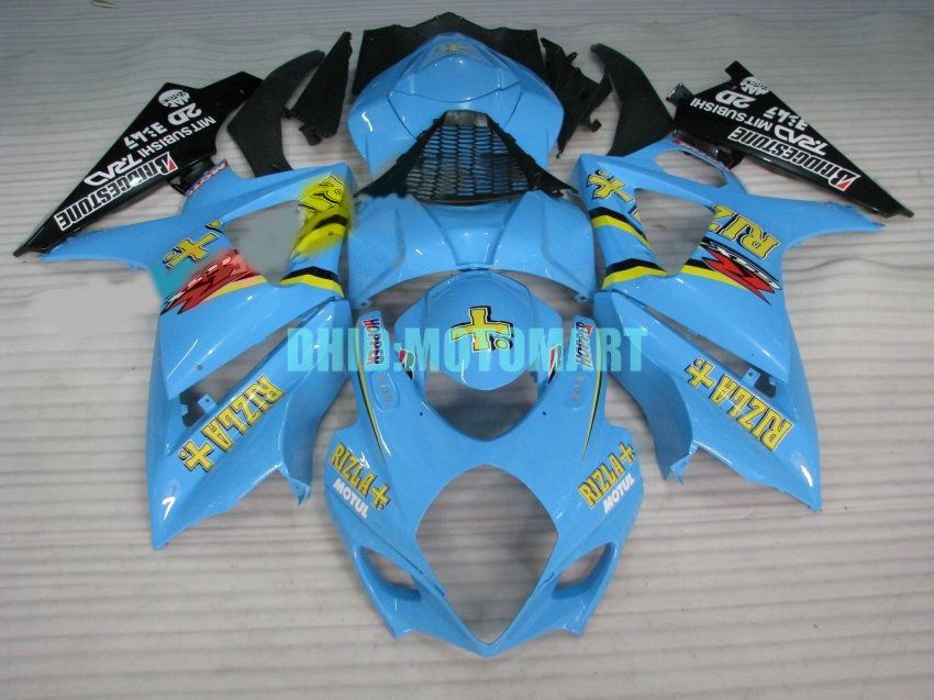 Kit carena ABS SUZUKI GSXR1000 2007 2008 GSX-R1000 GSX R1000 GSXR 1000 K7 07 carene blu RIZLA + 7 regali Sh34