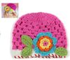 Wholesale - Handmade Knitted Baby Flower Hat Spring Crochet Girls' Hat Baby Crocheted Beanie caps 10pc HT01