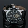 Nieuwe mode luxe jaragar merk Mechanische mannen horloges tourbillon automatische complete kalender wijzerplaat echt lederen relogio6073475