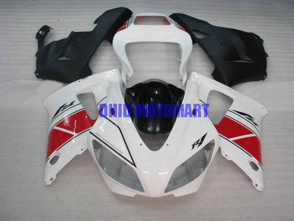 Motorcykel Fairing Kit för Yamaha YZFR1 98 99 YZF R1 1998 1999 YZF1000 ABS White Red Black Fairings Set + Gifts Ya05