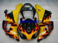 Wholesale Motorcycle Fairing kit for YAMAHA YZFR1 YZF R1 YZF1000 ABS Flames Yellow black Fairings set gifts YA07