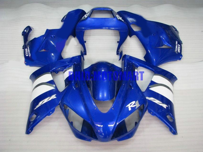 

Motorcycle Fairing kit for YAMAHA YZFR1 98 99 YZF R1 1998 1999 YZF1000 ABS Top Blue white Fairings set+gifts YA08, Multi-color