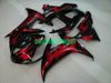 Kit carenatura moto per YAMAHA YZFR1 02 03 YZF R1 2002 2003 YZF1000 Set carenature nero lucido rosso caldo + regali YC03