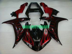 Motorcycle Fairing kit for YAMAHA YZFR1 YZF R1 YZF1000 ABS Red flames black Fairings set gifts YC06