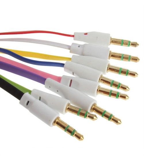 Hela 35 mm till 35 mm bil Aux Audio Cable Extended Audio Auxiliary Cable Colorful Plat Type8299975