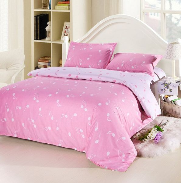 Music Notes Pink Bed In A Bag Doona Sets 4 Full Queen Size Cheaper