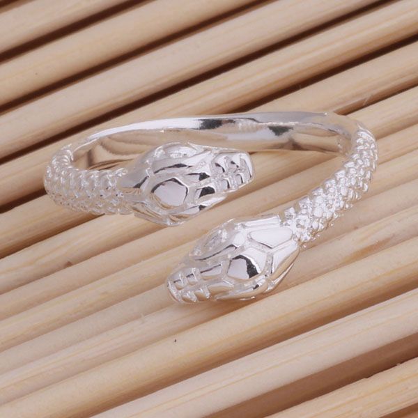 Lage prijs topkwaliteit 925 zilveren slang ringen mode unisex sieraden gratis verzending / 