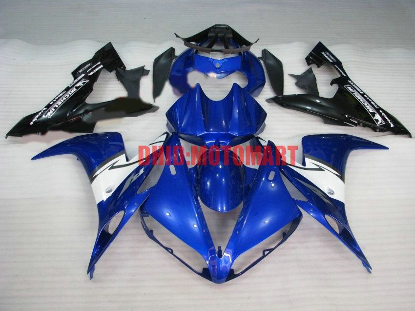 مجموعة أدوات حقن القالب لياماها YZFR1 04 05 06 YZF R1 2004 2005 2006 YZF1000 ABS أزرق أسود Fairings set + gifts YD29