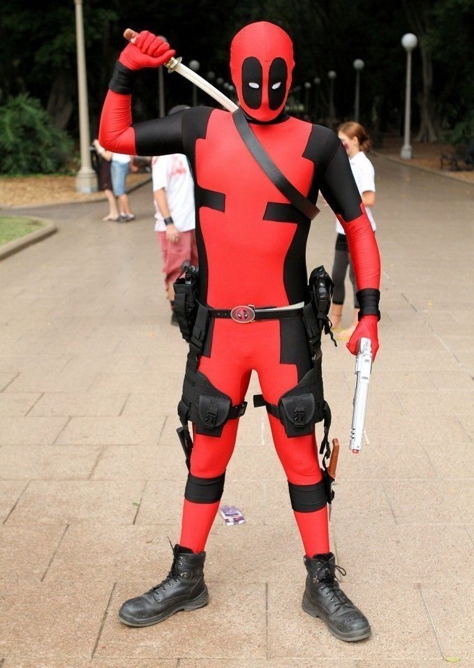 Deadpool Morphsuit Extra Large Fancy Dress