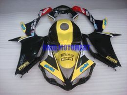 Full tank cover Fairing kit for YAMAHA YZFR1 07 08 YZF R1 2007 2008 YZF1000 ABS Yellow black Fairings set+gifts YE04