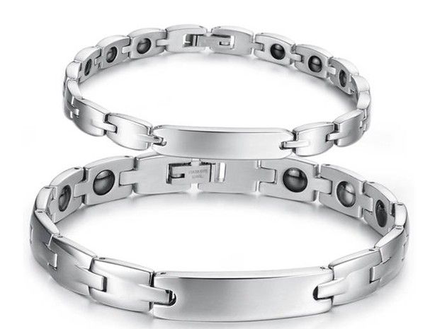 

Top Quality lovers bracelet energy magnet care titanium steel Jewelry silver