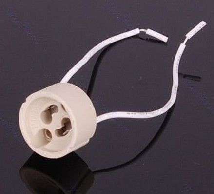 10 sztuk / partia GU10 Base Socket Lampa Uchwyt Ceramiczny Złącze przewodu