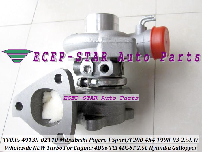 TF035 49135-02110 49135-02100 Turbo Turbocharger For Mitsubishi Pajero I Sport/L200 4X4 1998-03 For HYUNDAI Gallopper 2.5L 4D56 TCI 4D56T