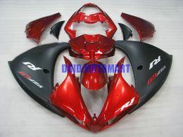 Injection Mould Fairing kit for YAMAHA YZFR1 09 10 11 12 YZF R1 2009 2012 YZF1000 ABS Red black Fairings set+gifts YF08