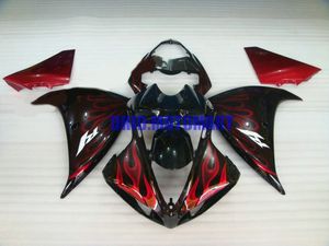 Kit stampo iniezione per YAMAHA YZFR1 09 10 11 12 YZF R1 2009 2012 YZF1000 Fiamme rosse nero Set carenature + regali YF11