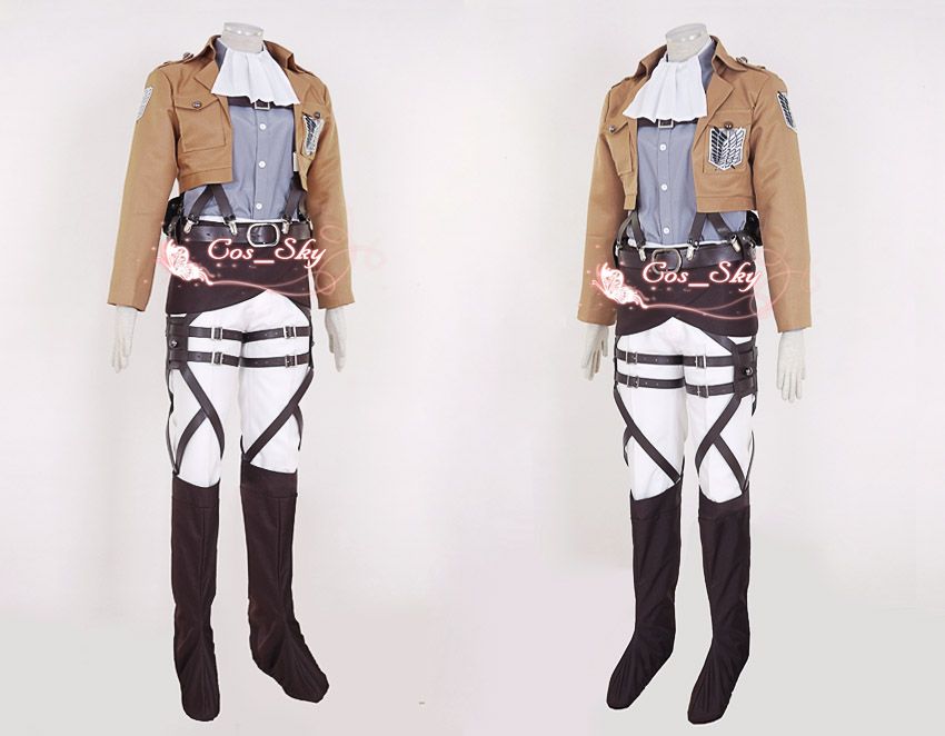 Attack On Titan AOT Shingeki No Kyojin LEVI Recon Corps Costume Cosplay 