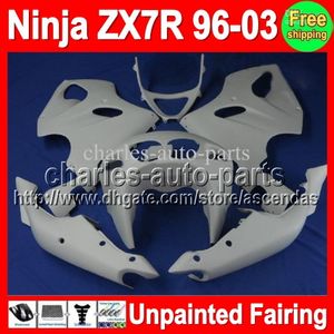 7FIFTS UNPAINTED Full Fairing Kit för Kawasaki ZX750 ZX R ZX7R ZX R Fairings Bodywork Body