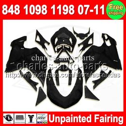 7gifts Unpainted Full Fairing Kit For DUCATI 848 1098 1198 07-11 1098S 1198S 07 08 09 10 11 2007 2008 2009 2010 2011 Fairings Bodywork Body