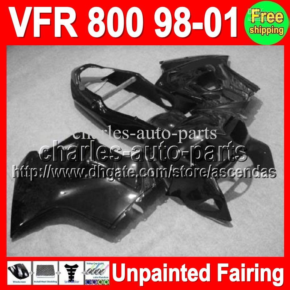 7gifts Unpainted Full Fairing Kit لـ HONDA VFR800 interceptor 98-01 VFR 800 VFR-800 98 99 00 01 1998 1999 2000 2001 Fairings Bodywork Body