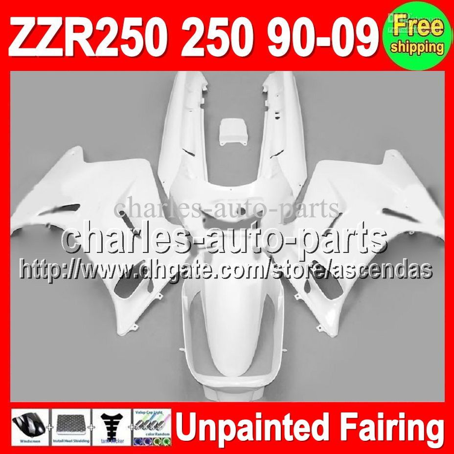 7GIFTS UNPAINTED FULL FAIRING KIT FÖR KAWASAKI NINJA ZZR250 90-09 ZZR 250 90 91 92 93 94 95 96 97 00 05 06 07 08 09 Fairings Bodywork Body