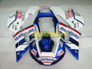 Kit de Carenagem de Motocicleta para YAMAHA YZFR6 98 99 00 01 02 YZF R6 1998 2002 YZF600 Branco azul Carimbos + presentes YG01