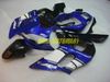 Motorfiets Fairing Kit voor Yamaha YZFR6 98 99 00 01 02 YZF R6 1998 2002 YZF600 Blauw Wit Zwarte Backsets Set + Gifts YG03