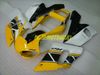 Motorcykel Fairing Kit för Yamaha YZFR6 98 99 00 01 02 YZF R6 1998 2002 YZF600 Gula vita svarta Fairings Set + Gifts YG05