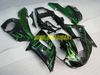 YAMAHA YZFR6 için motosiklet Fairing kiti 98 99 00 01 02 YZF R6 1998 2002 YZF600 Yeşil alevler siyah Marangozluk seti + hediyeler YG10